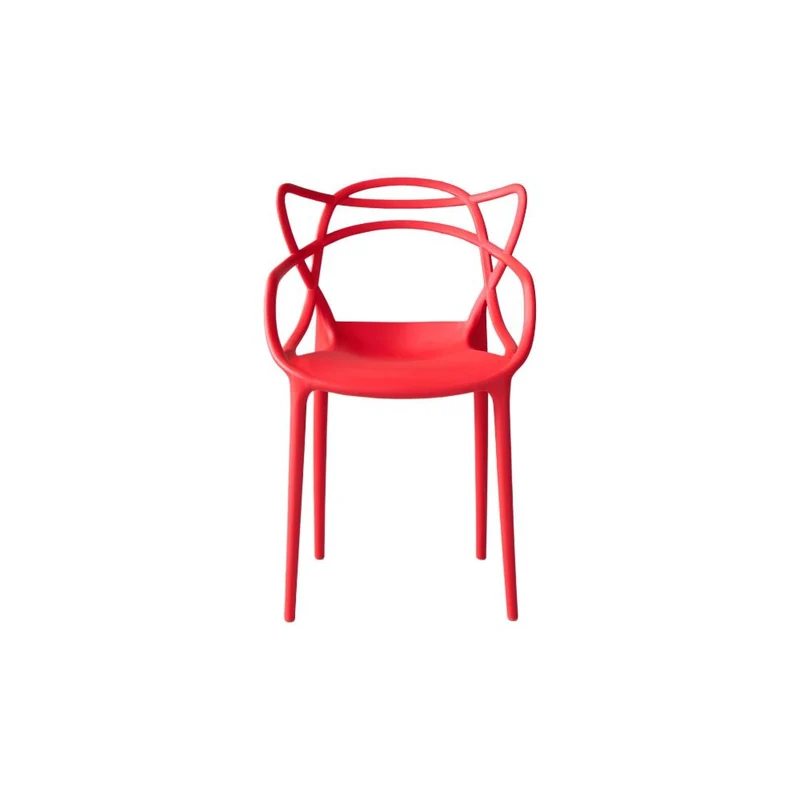 Set de 2 Sillas Palermo, Color Rojo, con Espaldar y Diseño Moderno
