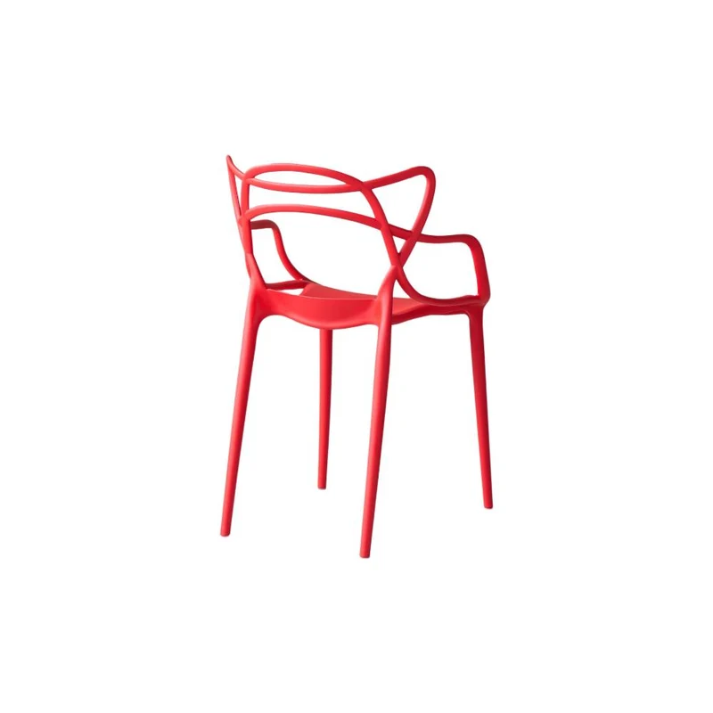 Set de 2 Sillas Palermo, Color Rojo, con Espaldar y Diseño Moderno