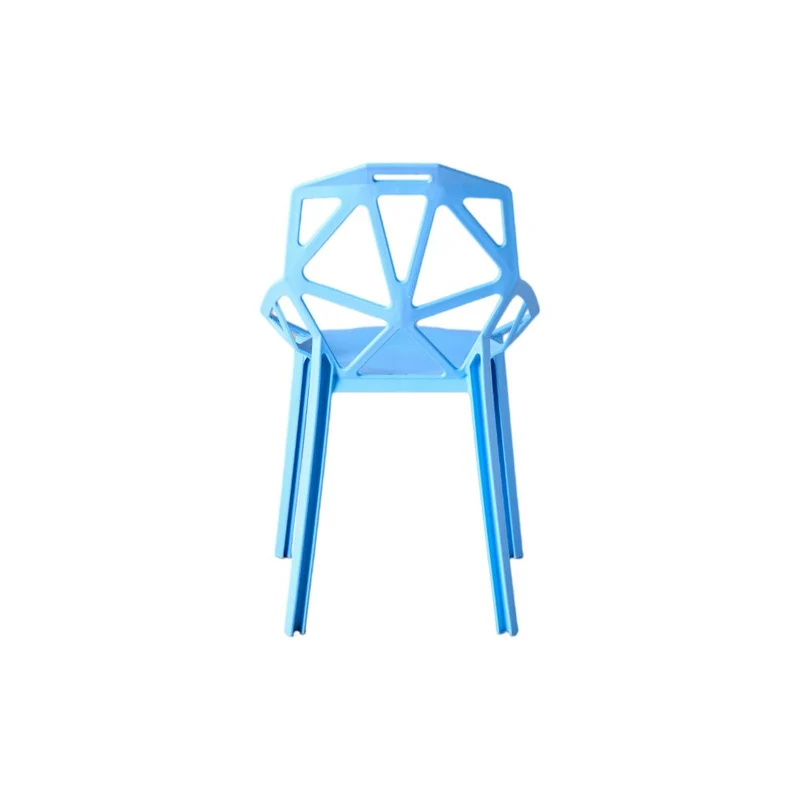 Set de 2 Sillas Roxy, Color Azul, con Espaldar y Diseño Moderno