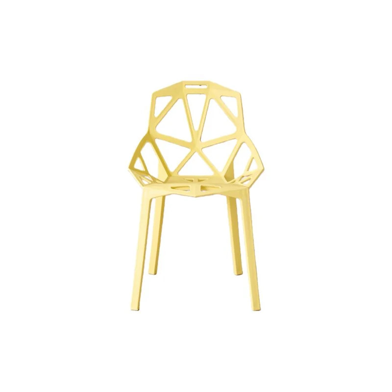 Set de 2 Sillas Roxy, Color Amarillo, con Espaldar y Diseño Moderno