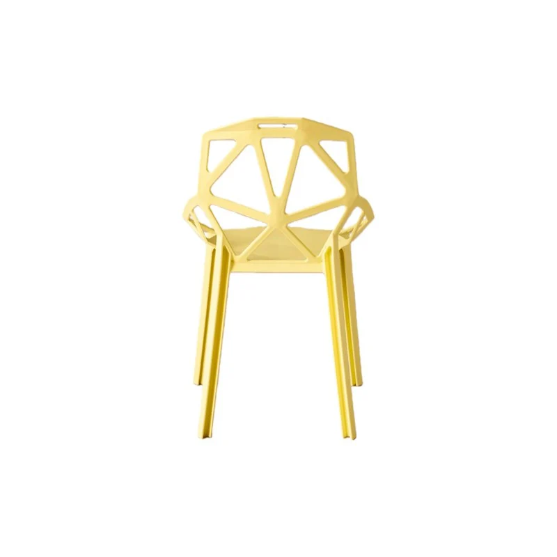 Set de 2 Sillas Roxy, Color Amarillo, con Espaldar y Diseño Moderno