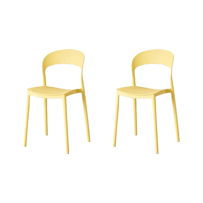 Set de 2 Sillas Patrick, Color Amarillo, con Espaldar y Diseño Moderno