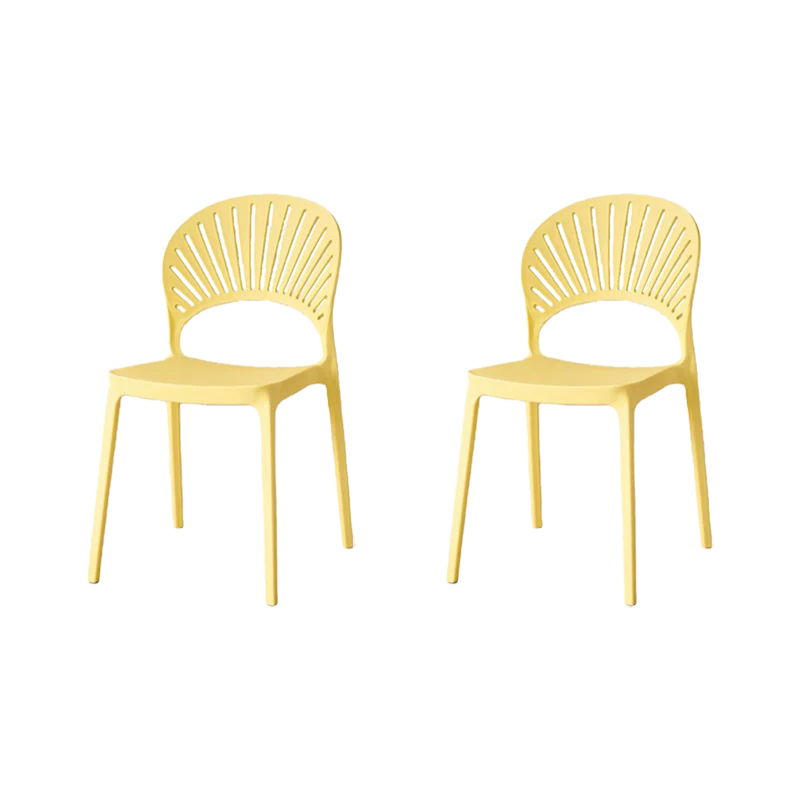 Set de 2 Sillas Paraíso, Color Amarillo, con Espaldar y Diseño Moderno