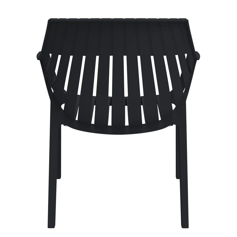 Set de 2 Sillas con Brazos Arena, Negro, con Espaldar y Diseño Moderno