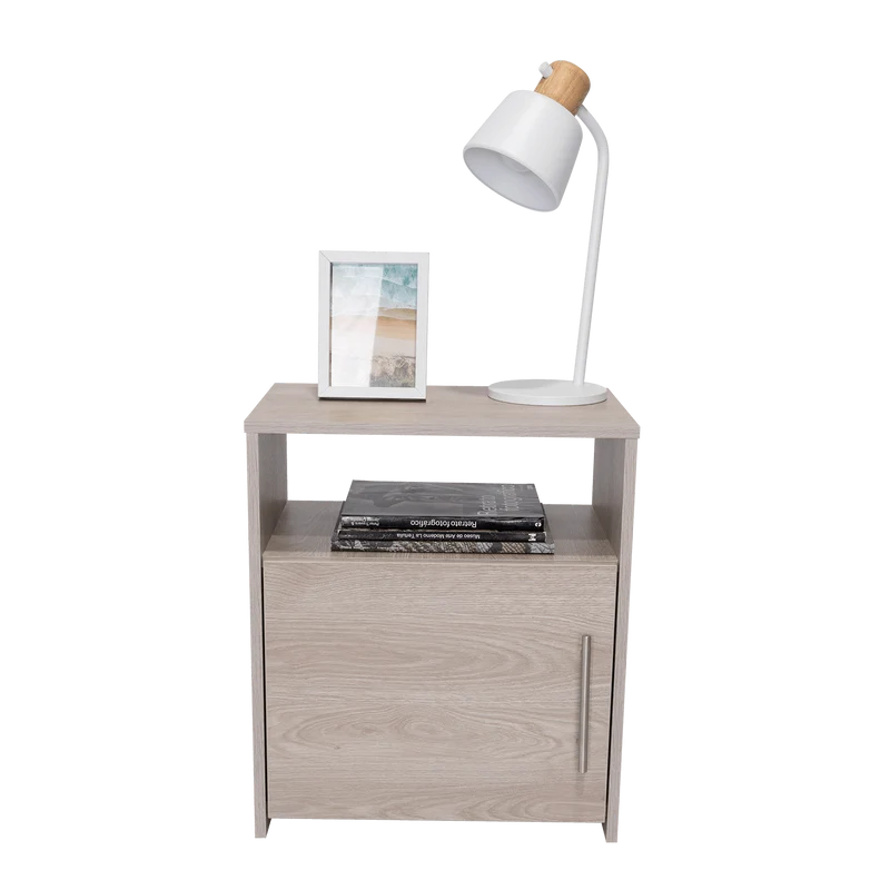 Set de 2 Mesas de Noche Brail, Humo, con Espacio para Colocar Objetos Decorativos
