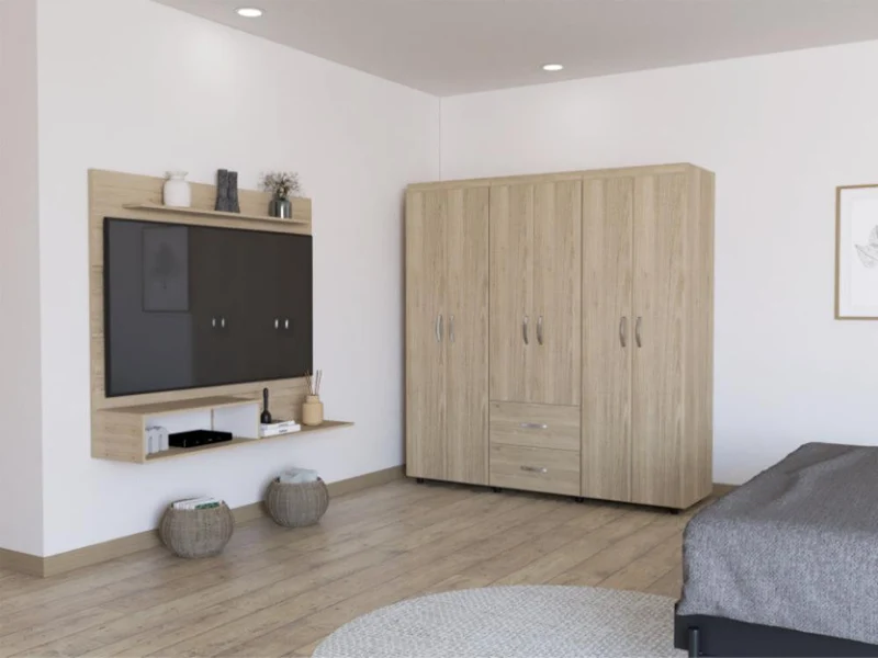 Combo para Habitación Nozzle, Incluye Panel de TV y Clóset