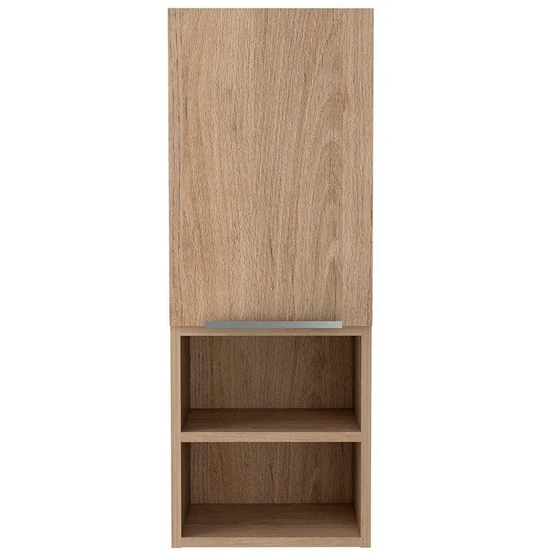 Set de 2 Gabinetes de Baño Ciro, Beige, con Puerta y Cuatro Entrepaños