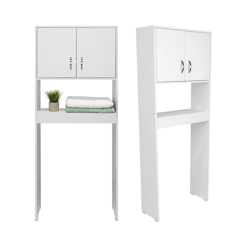 Set de 2 Gabinetes de Baño Bristol 25, Blanco, Ideal para Ahorrar Espacio