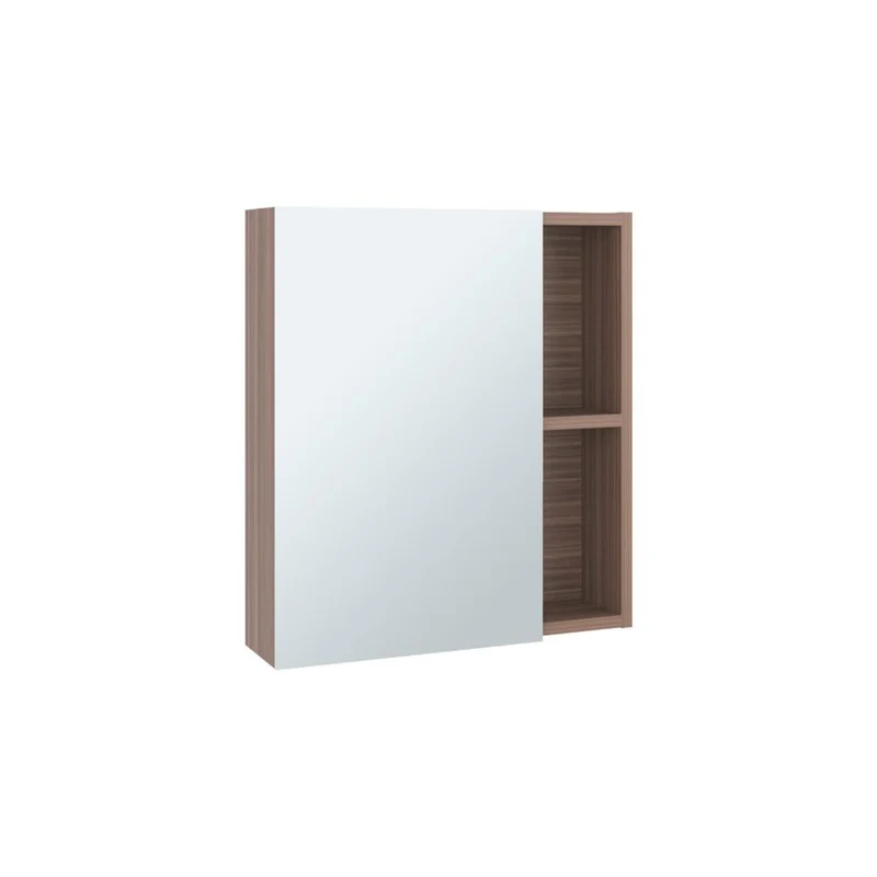 Set de 2 Gabinetes de Baño Labell, Avellana, con Puerta Espejo y Entrepaños