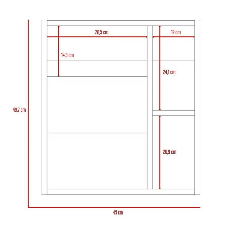 Set de 2 Gabinetes de Baño Labell, Blanco, con Puerta Espejo y Entrepaños