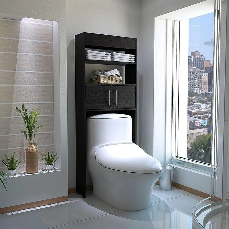 Set de 2 Gabinetes de Baño Madrid, Wengue, Ahorrador de Espacio