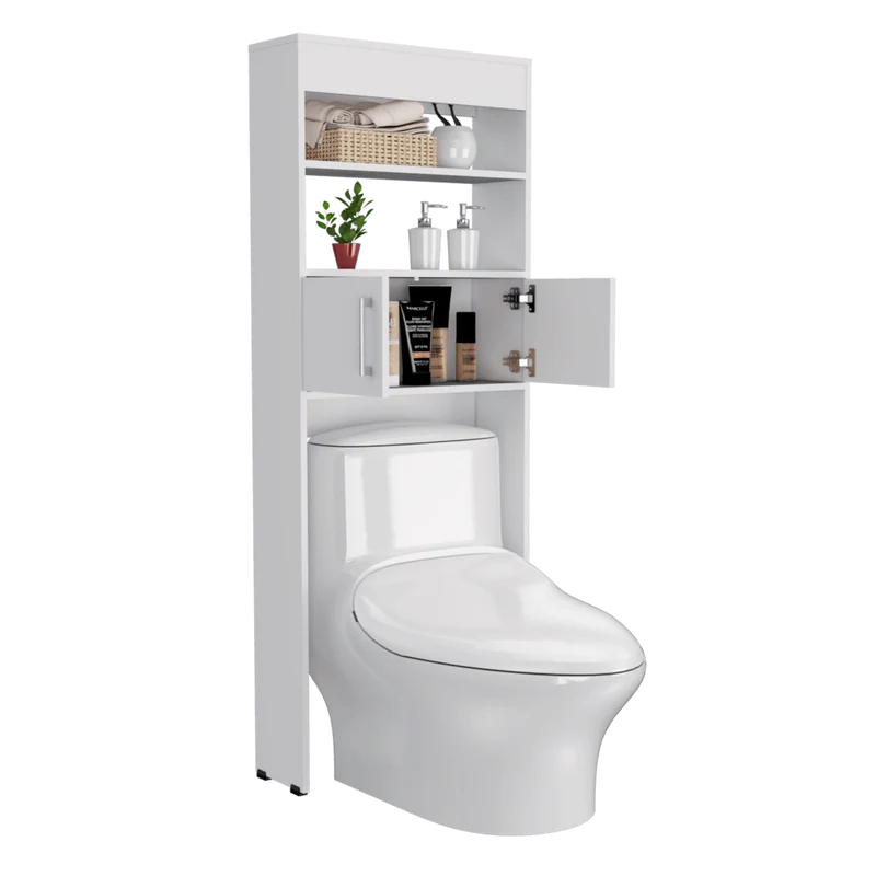 Set de 2 Gabinetes de Baño Madrid, Blanco, Ahorrador de Espacio