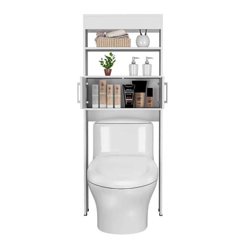 Set de 2 Gabinetes de Baño Madrid, Blanco, Ahorrador de Espacio