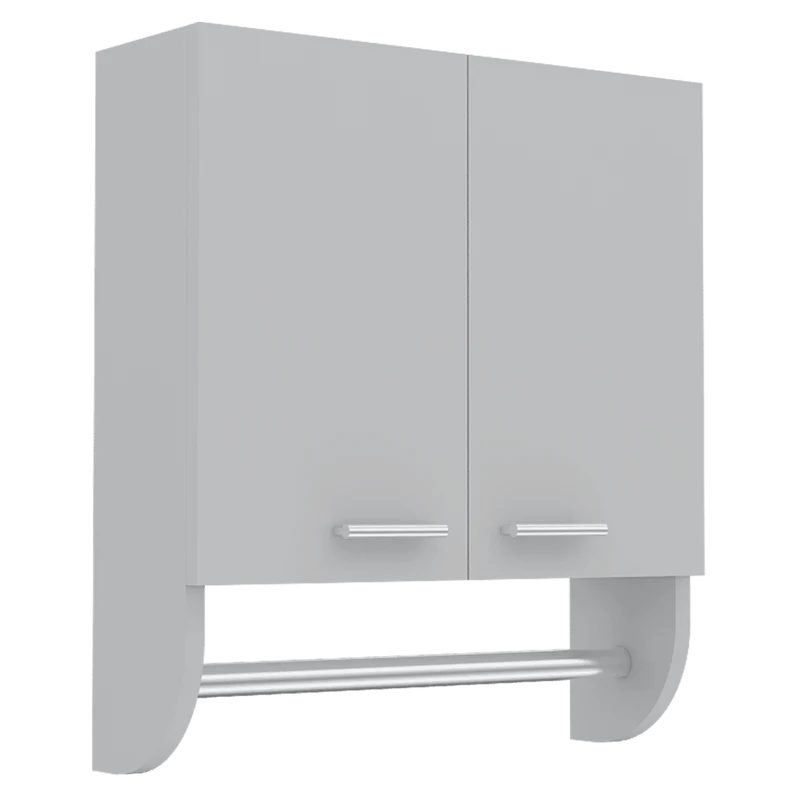 Set de 2 Gabinetes de Baño Lupek, Blanco, con Tubo y Manija Metálicas