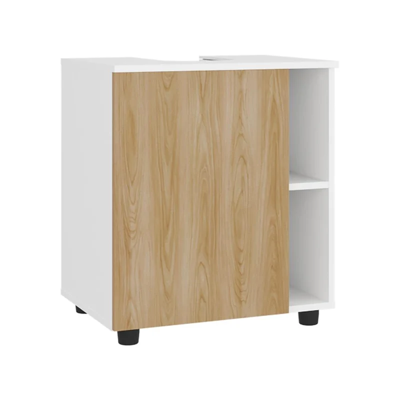 Mueble para Lavamanos Pascuale, Blanco Duqueza y Fresno Europeo, No Incluye Lavamanos