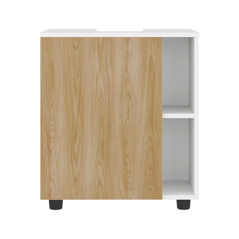 Mueble para Lavamanos Pascuale, Blanco Duqueza y Fresno Europeo, No Incluye Lavamanos