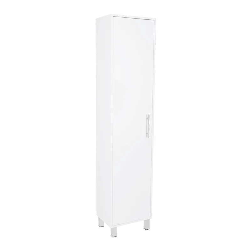 Mueble de Aseo Jalisco, Blanco, Gran Espacio para Almacenar Artículos de Aseo, con Colgadero de Escobas ZF