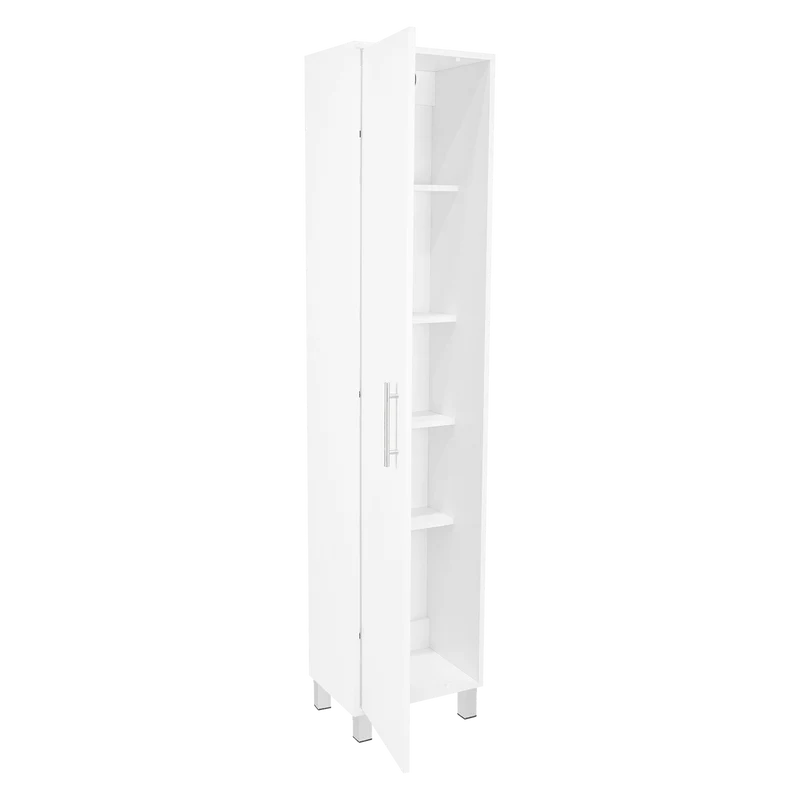 Mueble de Aseo Jalisco, Blanco, Gran Espacio para Almacenar Artículos de Aseo, con Colgadero de Escobas ZF