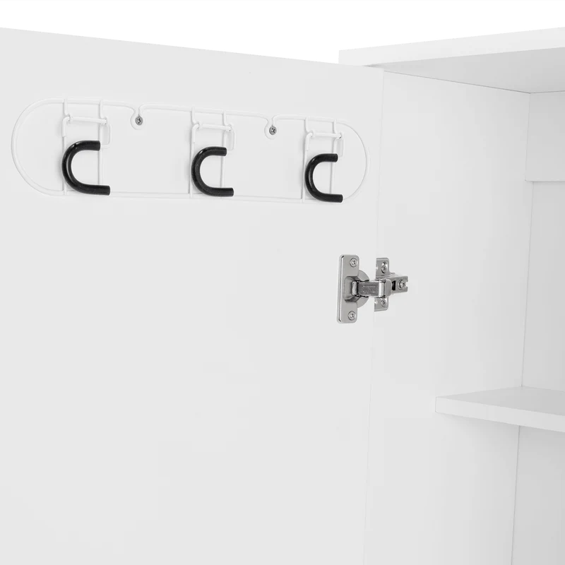 Mueble de Aseo Jalisco, Blanco, Gran Espacio para Almacenar Artículos de Aseo, con Colgadero de Escobas ZF
