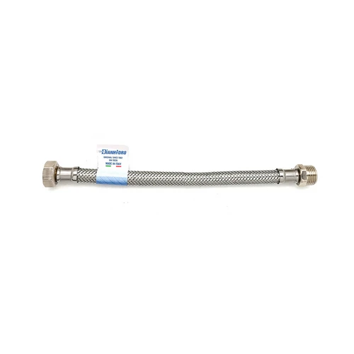 Flessibile inox modello normale cm. 20 dn10 mf 3/8 x 1/2