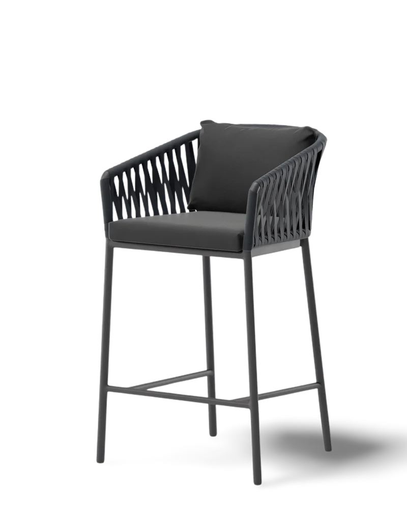Taburete de bar Bitta Bela Rope | Pies 01C | Cuerda Z01
