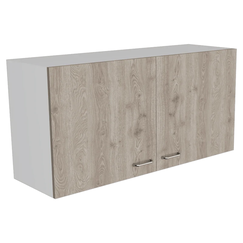 Gabinete Superior Cantabria, Blanco y Humo, con Dos Puertas Batientes ZF