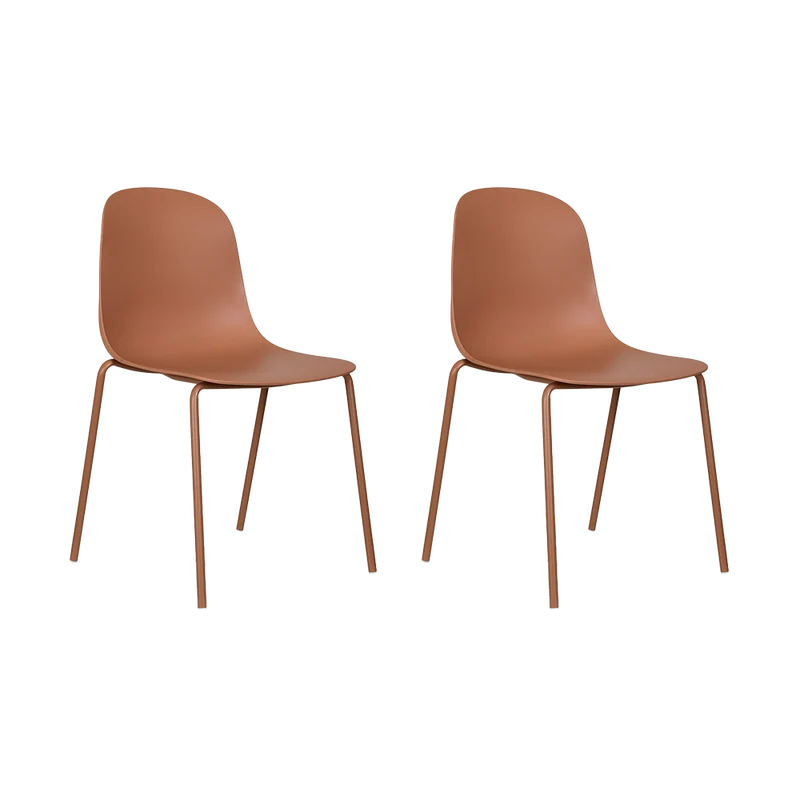 Set de 2 Sillas Aiara, Color Rojo, Diseño Moderno