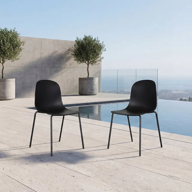 Set de 2 Sillas Aiara, Color Negro, Diseño Moderno