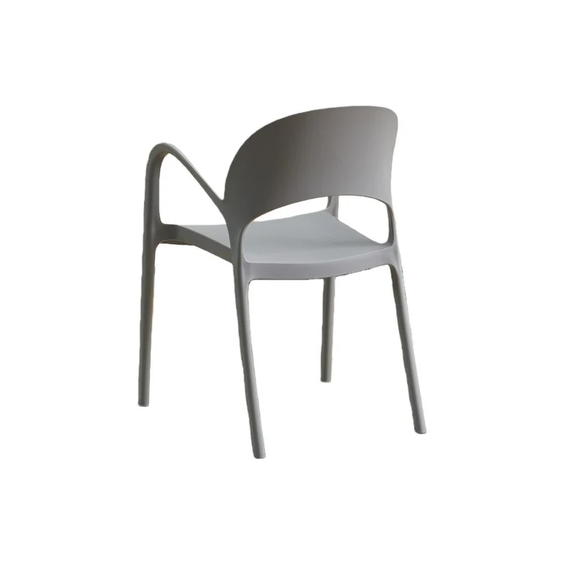 Set de 2 Sillas Bremen, Gris Oscuro, con Espaldar, Reposa Brazos y Diseño Minimalista