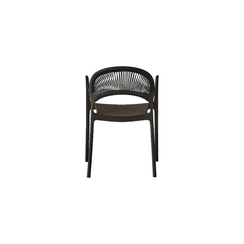 Set de 2 Sillas Daytona, Negro, con Espaldar, Reposa Brazos y Diseño Minimalista