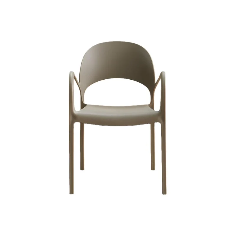 Set de 4 Sillas Bremen, Taupe, con Espaldar, Reposa Brazos y Diseño Minimalista