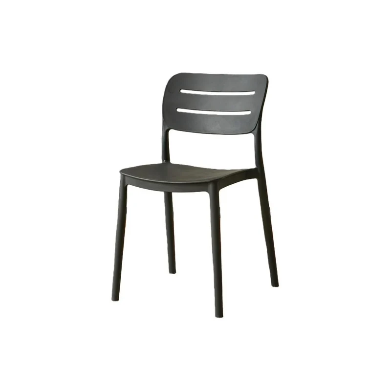 Set de 2 Sillas Harriman, Negro, con Medio Espaldar y Diseño Minimalista