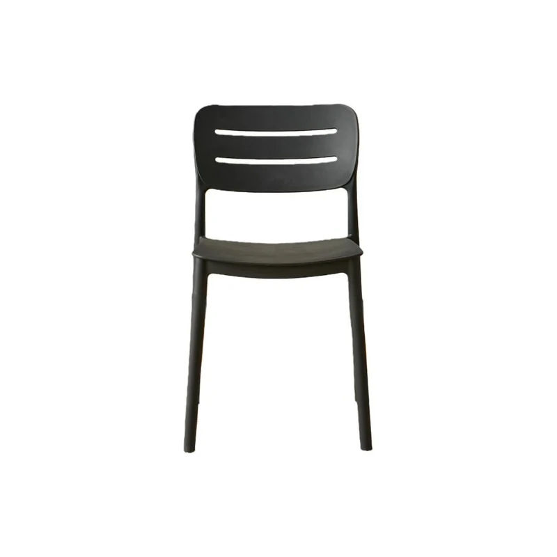 Set de 2 Sillas Harriman, Negro, con Medio Espaldar y Diseño Minimalista