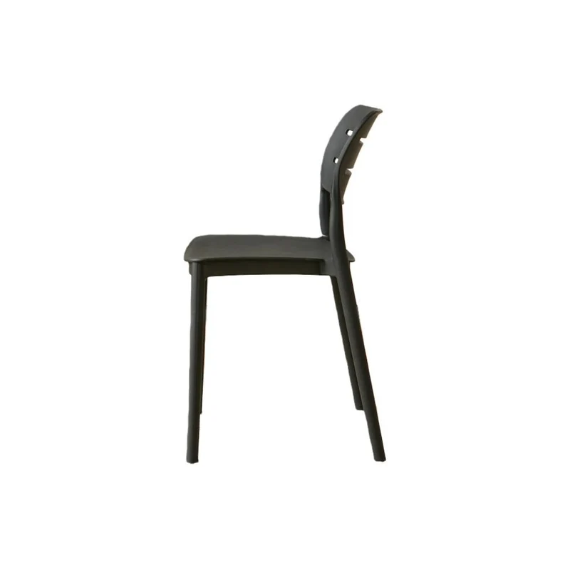 Set de 2 Sillas Harriman, Negro, con Medio Espaldar y Diseño Minimalista