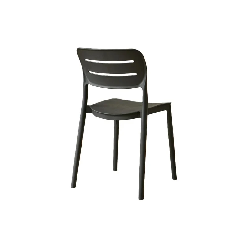Set de 2 Sillas Harriman, Negro, con Medio Espaldar y Diseño Minimalista