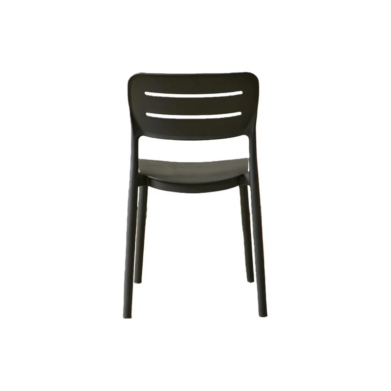 Set de 2 Sillas Harriman, Negro, con Medio Espaldar y Diseño Minimalista