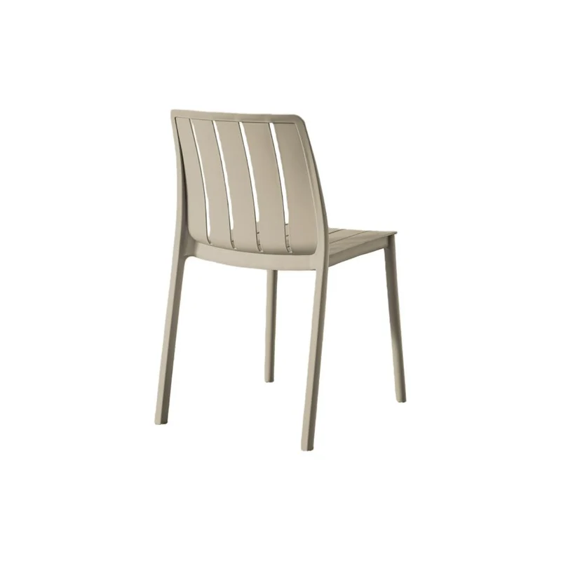 Set de 2 Sillas Alice, Taupe, con Espaldar y Diseño Minimalista