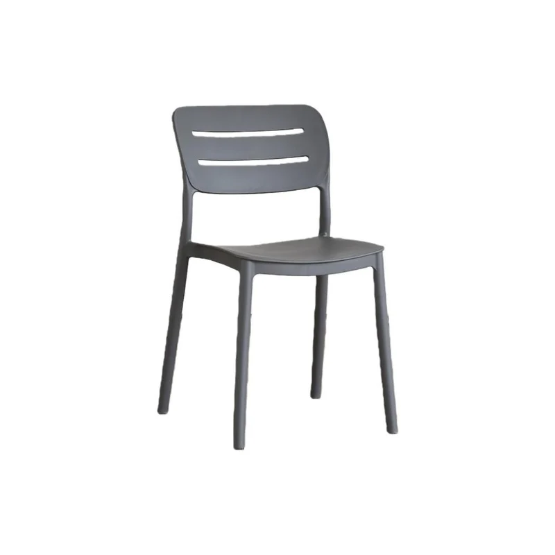 Set de 2 Sillas Harriman, Gris Oscuro, con Medio Espaldar y Diseño Minimalista