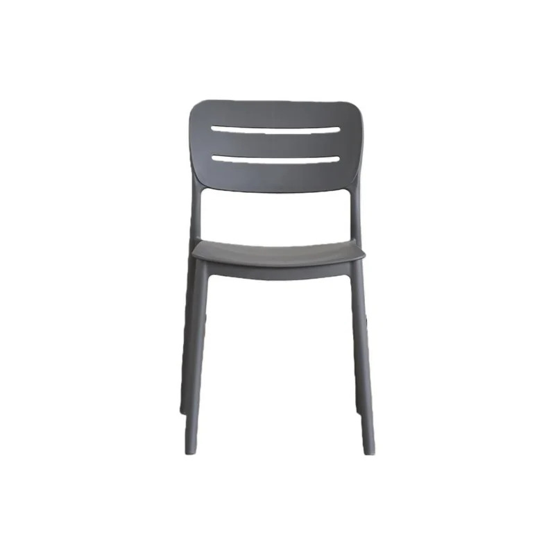 Set de 2 Sillas Harriman, Gris Oscuro, con Medio Espaldar y Diseño Minimalista