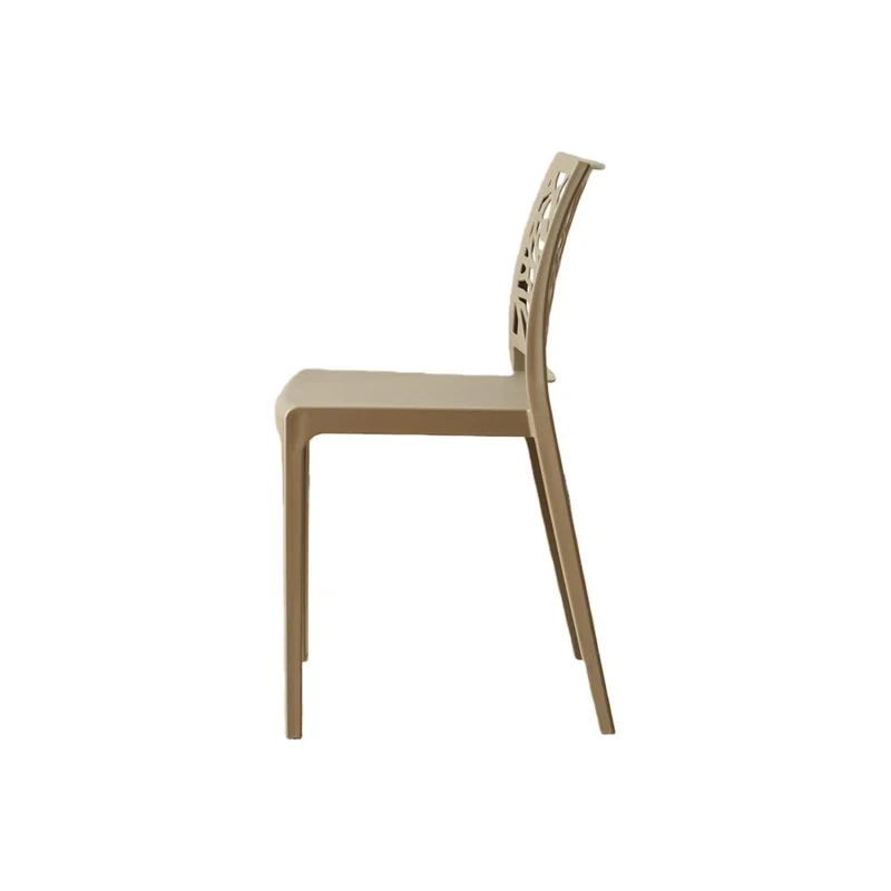 Set de 2 Sillas Harlem, Taupe, con Espaldar en Forma de Árbol y Diseño Minimalista