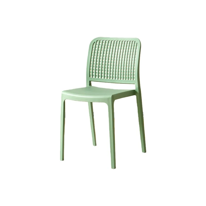 Set de 4 Sillas Bronx, Verde, con Espaldar en Cuadrados y Diseño Minimalista