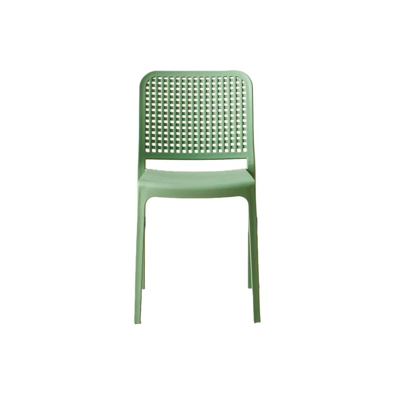 Set de 4 Sillas Bronx, Verde, con Espaldar en Cuadrados y Diseño Minimalista