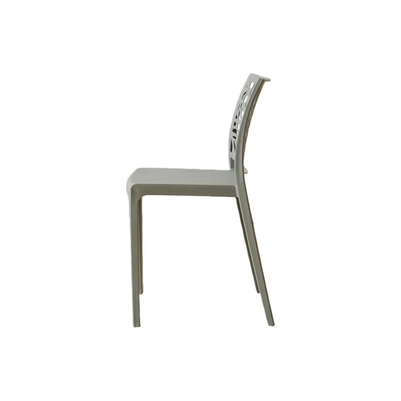Set de 4 Sillas Harlem, Gris Oscuro, con Espaldar en Forma de Árbol y Diseño Minimalista