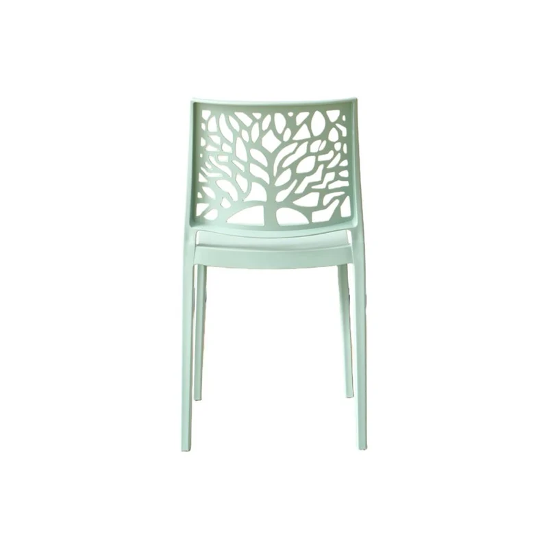 Set de 2 Sillas Harlem, Azul Claro, con Espaldar en Forma de Árbol y Diseño Minimalista