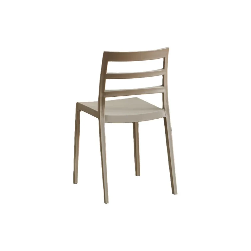 Set de 2 Sillas New York, Taupe, con Espaldar en Líneas y Diseño Minimalista