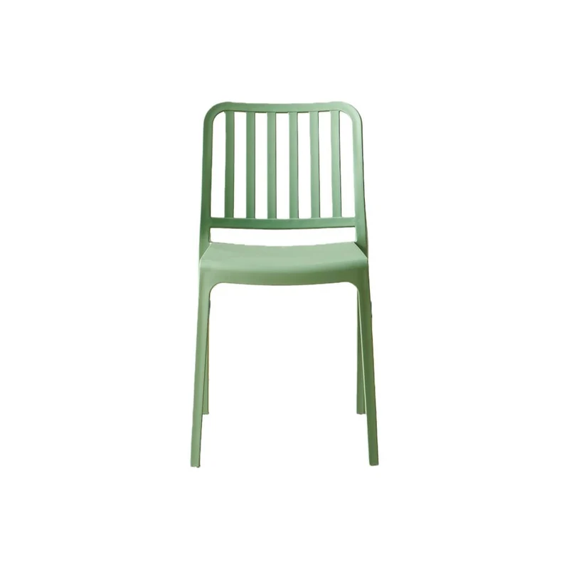 Set de 4 Sillas Brooklyn, Verde, con Espaldar en Rayas y Diseño Minimalista