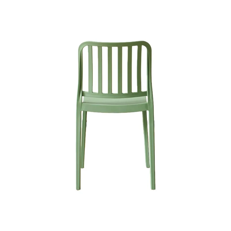 Set de 4 Sillas Brooklyn, Verde, con Espaldar en Rayas y Diseño Minimalista