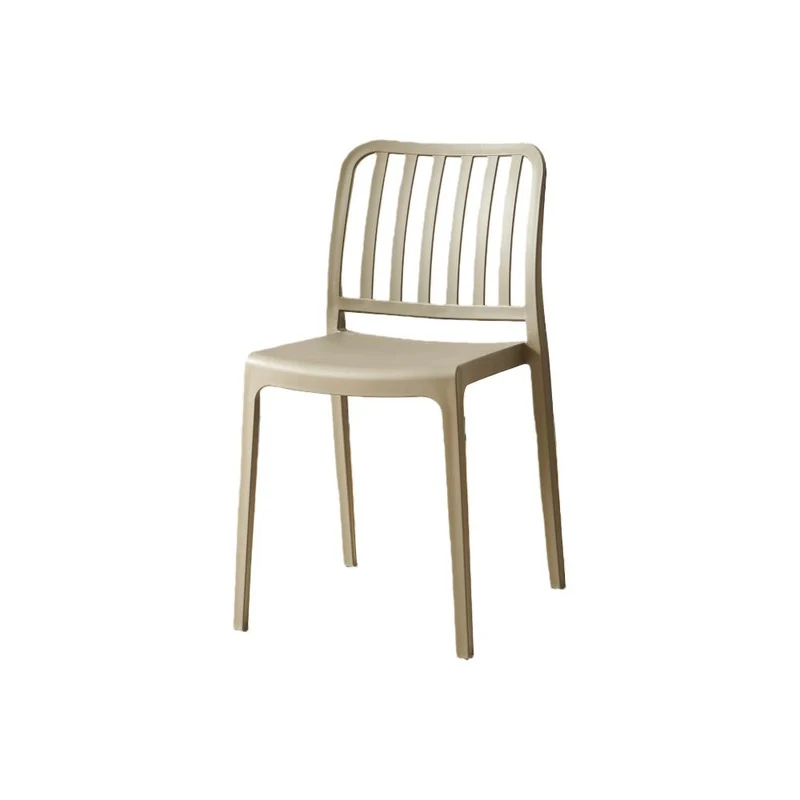 Set de 2 Sillas Brooklyn, Taupe, con Espaldar en Rayas y Diseño Minimalista