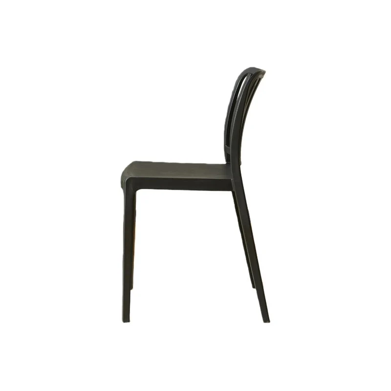 Set de 2 Sillas Brooklyn, Negro, con Espaldar en Rayas y Diseño Minimalista