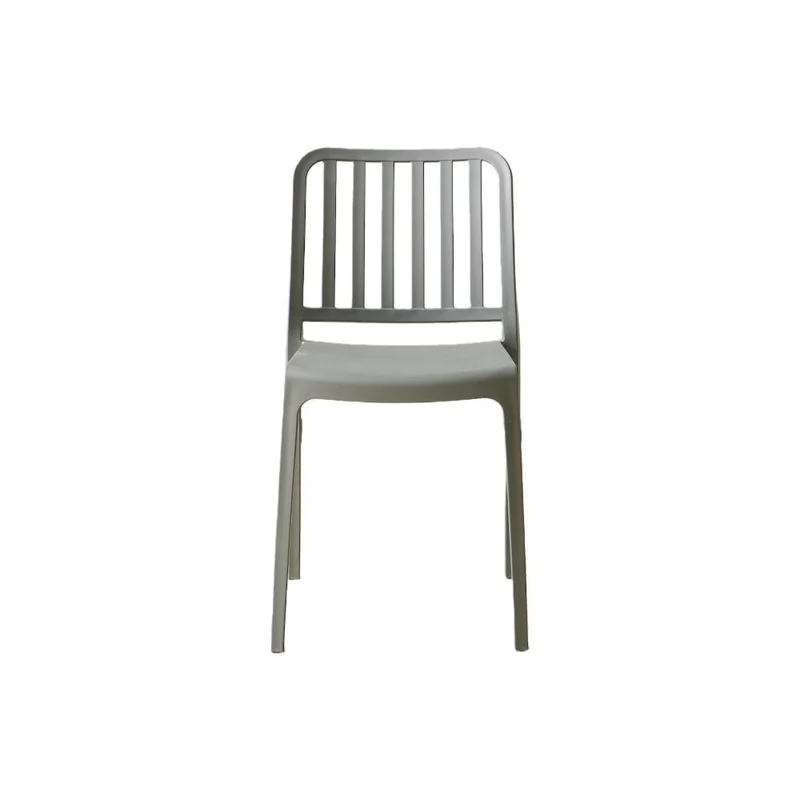 Set de 2 Sillas Brooklyn, Gris Oscuro, con Espaldar en Rayas y Diseño Minimalista